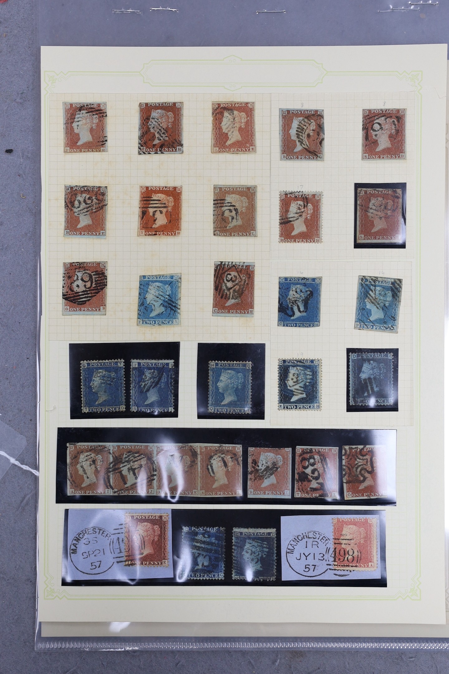 A collection of Victorian and Edwardian stamps